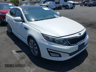 2014 Kia Optima SXL Turbo with VIN 5XXGR4A6XEG266937, listed as a IAAI auction lot 42773397 with 123,568 mi miles and . Bid and sale history available at DreamBid. Image 1.
