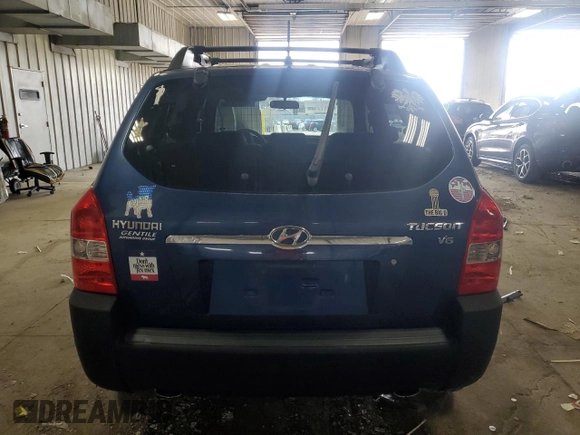 2006 Hyundai Tucson GLS with VIN KM8JN12D46U294639, listed as a Copart auction lot 54821115 with 113,681 mi miles and Clean Title. Bid and sale history available at carsss.com. Image 6.
