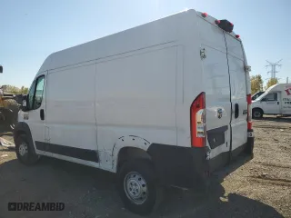 2019 Ram ProMaster Cargo Van with VIN 3C6TRVBG3KE529003, listed as a Copart auction lot 75574054 with 204,641 mi miles and Salvage Title. Bid and sale history available at carsss.com. Image 2.