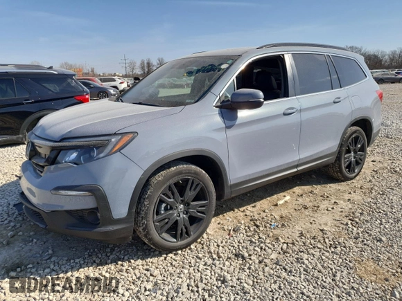 2022 Honda Pilot Special Edition with VIN 5FNYF6H26NB057242, listed as a Copart auction lot 48786425 with 34,740 mi miles and Salvage Title. Bid and sale history available at carsss.com. Image 1.