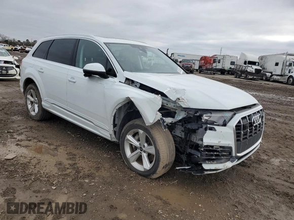 2023 Audi Q7 Premium z VIN WA1ACBF79PD007800, wystawiony jako Copart lot #45153985 z przebiegiem 21 349 mil mil oraz Szkoda całkowita • Salvage title. Historia ofert i sprzedaży dostępna na DreamBid. Obrazek 4.