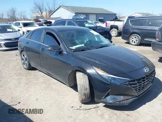 2021 Hyundai Elantra SEL with VIN KMHLN4AG8MU152426, listed as a IAAI auction lot 41781106 with 27,309 mi miles. Bid and sale history available at carsss.com. Image 1.