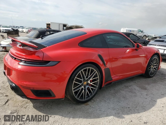2021 Porsche 911 Turbo S with VIN WP0AD2A98MS257905, listed as a Copart auction lot 76887524 with 32,895 mi miles and Non Repairable. Bid and sale history available at carsss.com. Image 3.