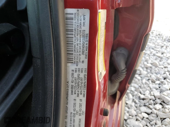 2015 FIAT 500L Urbana Trekking with VIN ZFBCFADH5FZ032273, listed as a Copart auction lot 67446984 with 107,860 mi miles and Salvage Title. Bid and sale history available at carsss.com. Image 14.