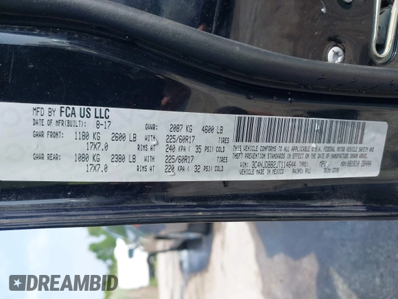 2018 Jeep Compass Latitude with VIN 3C4NJDBB2JT114644, listed as a IAAI auction lot 42499210 with 82,988 mi miles and . Bid and sale history available at DreamBid. Image 9.