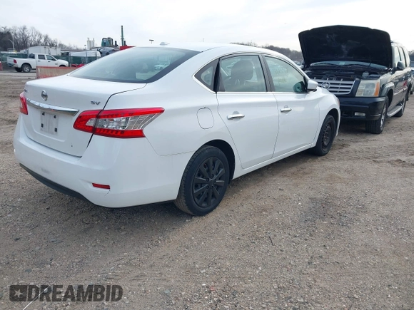 2015 Nissan Sentra SV with VIN 3N1AB7APXFY248230, listed as a IAAI auction lot 41613507 with 168,744 mi miles and . Bid and sale history available at DreamBid. Image 4.