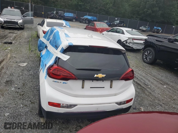 2020 Chevrolet Bolt EV LT with VIN 1G1FY6S05L4142708, listed as a Copart auction lot 43657025 with 41,992 mi miles and Salvage title. Bid and sale history available at DreamBid. Image 6.