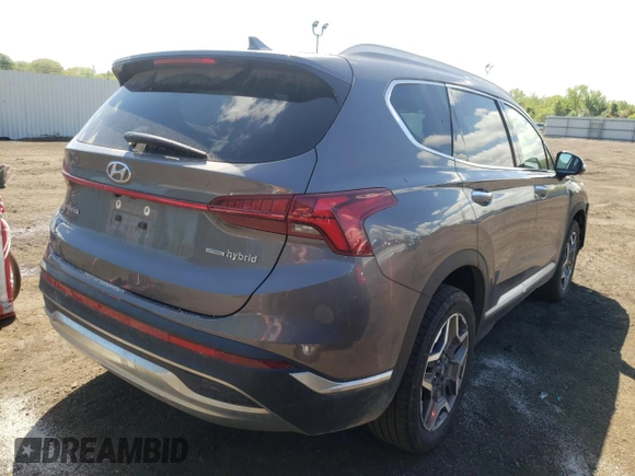 2022 Hyundai Santa Fe Hybrid Limited with VIN KM8S5DA1XNU033737, listed as a Copart auction lot 53679824 with 35,139 mi miles and Salvage Title. Bid and sale history available at carsss.com. Image 3.