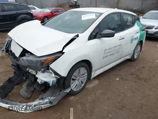 2023 Nissan LEAF S with VIN 1N4AZ1BV7PC551730, listed as a IAAI auction lot 41592504 with 17,423 mi miles and . Bid and sale history available at DreamBid. Image 2.