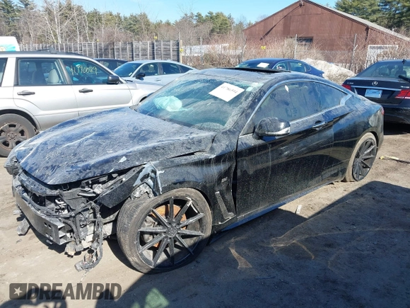 2017 Infiniti Q60 Sport with VIN JN1EV7EK5HM361046, listed as a IAAI auction lot 41786594 with 87,193 mi miles and . Bid and sale history available at carsss.com. Image 2.