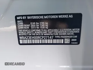 2024 BMW 7 Series 740i с VIN WBA23EH00RCP27147, выставлен на аукционе IAAI как лот 41932339 с пробегом 16 740 миль миль и . История ставок и продаж доступна на DreamBid. Изображение 9.