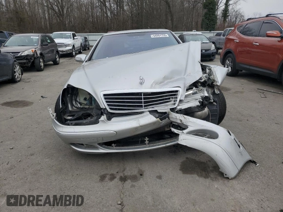 2004 Mercedes-Benz S-Class 4.3L with VIN WDBNG83J34A393060, listed as a Copart auction lot 44951755 with 0 mi miles and Salvage Title. Bid and sale history available at carsss.com. Image 5.