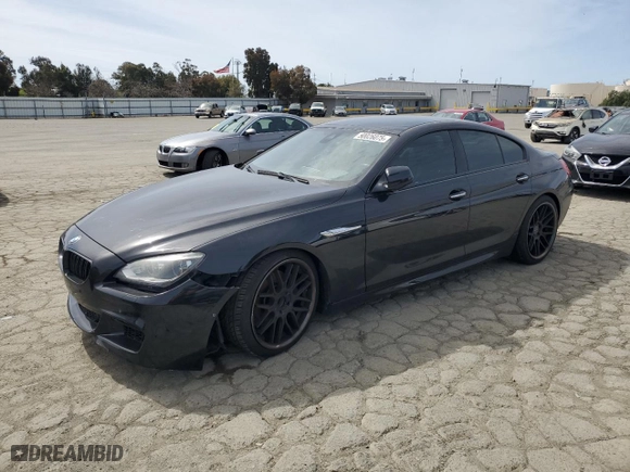 2015 BMW 6 Series 650i with VIN WBA6B2C59FGB99220, listed as a Copart auction lot 50026075 with 100,367 mi miles and Salvage Title. Bid and sale history available at carsss.com. Image 1.