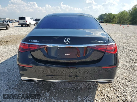 2023 Mercedes-Benz S-Class S 580e with VIN W1K6G6KBXPA201292, listed as a Copart auction lot 71756954 with 6,653 mi miles and Salvage Title. Bid and sale history available at carsss.com. Image 6.