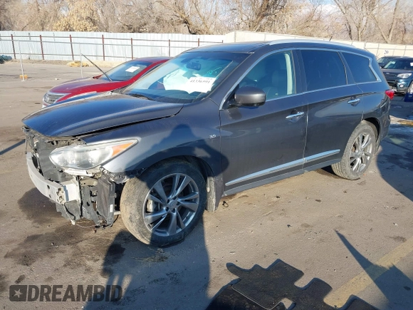 2014 Infiniti QX60 with VIN 5N1AL0MM5EC543581, listed as a IAAI auction lot 41336591 with 116,271 mi miles and . Bid and sale history available at DreamBid. Image 17.