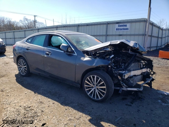 2021 BMW 2 Series 228i xDrive with VIN WBA73AK0XM7G70922, listed as a Copart auction lot 46229005 with 45,617 mi miles and Salvage Title. Bid and sale history available at carsss.com. Image 4.
