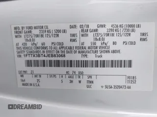 2018 Ford F-350 с VIN 1FT7X3BT4JEB83068, выставлен на аукционе IAAI как лот 41337896 с пробегом 200 841 миль миль и . История ставок и продаж доступна на DreamBid. Изображение 9.