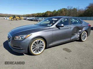 2015 Hyundai Genesis 3.8L with VIN KMHGN4JE4FU100178, listed as a Copart auction lot 75723694 with 112,114 mi miles and Salvage Title. Bid and sale history available at carsss.com. Image 1.