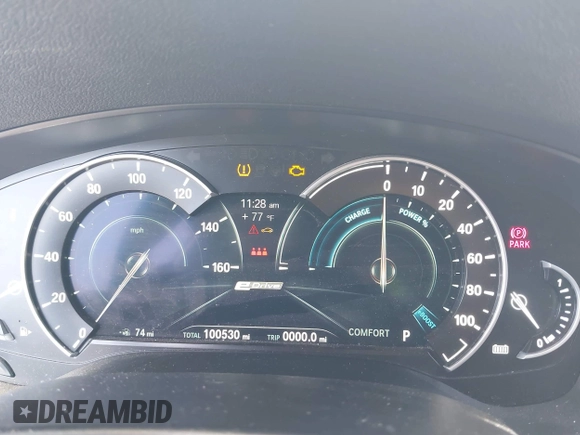 2018 BMW 5 Series 530e with VIN WBAJA9C58JB252868, listed as a IAAI auction lot 42323949 with 100,530 mi miles and . Bid and sale history available at DreamBid. Image 7.