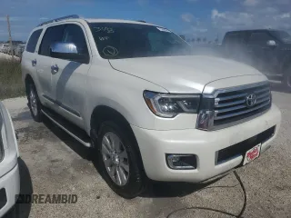 2018 Toyota Sequoia Platinum with VIN 5TDDY5G18JS158753, listed as a Copart auction lot 75848094 with 0 mi miles and Non Repairable. Bid and sale history available at carsss.com. Image 4.