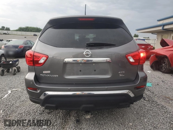 2018 Nissan Pathfinder SV with VIN 5N1DR2MM8JC611020, listed as a Copart auction lot 60131015 with 123,216 mi miles and Salvage title. Bid and sale history available at DreamBid. Image 6.