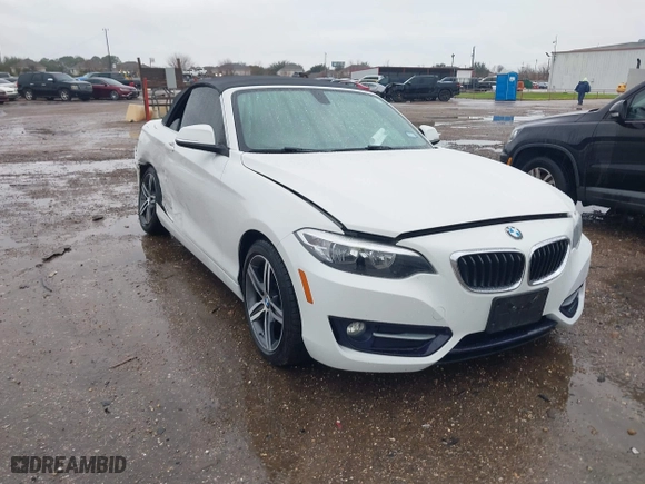 2017 BMW 2 Series 230i with VIN WBA2K9C51HV646724, listed as a IAAI auction lot 41561027 with 57,660 mi miles. Bid and sale history available at carsss.com. Image 1.