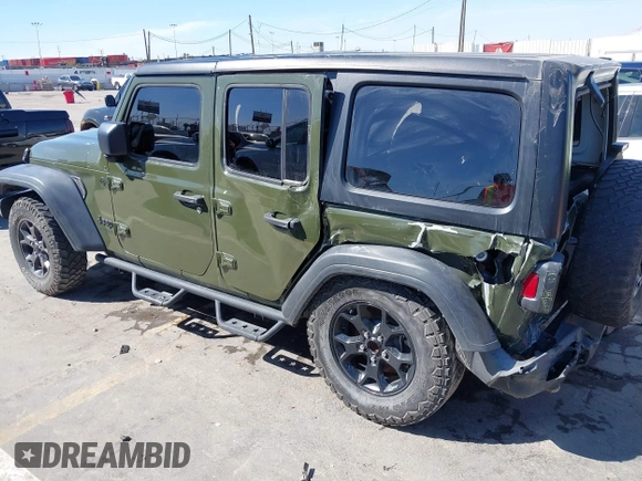 2022 Jeep Wrangler Unlimited Sport with VIN 1C4HJXDG5NW113205, listed as a IAAI auction lot 41836171 with 30,446 mi miles and . Bid and sale history available at DreamBid. Image 3.