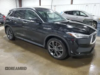 2019 Infiniti QX50 Luxe z VIN 3PCAJ5M38KF105442, wystawiony jako Copart lot #59209025 z przebiegiem 129 840 mil mil oraz Szkoda całkowita • Salvage title. Historia ofert i sprzedaży dostępna na DreamBid. Obrazek 4.