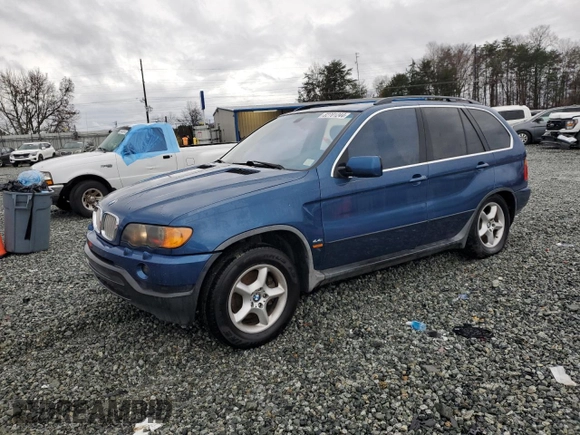2001 BMW X5 4.4i with VIN WBAFB33541LH25534, listed as a Copart auction lot 82701244 with 240,611 mi miles and Clean Title. Bid and sale history available at carsss.com. Image 1.