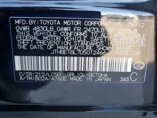2013 Lexus GS 350 with VIN JTHBE1BL7D5012466, listed as a Copart auction lot 68760094 with Not Provided miles and Salvage Title. Bid and sale history available at carsss.com. Image 14.