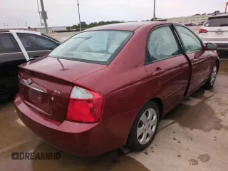 2006 Kia Spectra EX with VIN KNAFE121765251050, listed as a Copart auction lot 75120624 with 0 mi miles and Salvage Title. Bid and sale history available at carsss.com. Image 3.