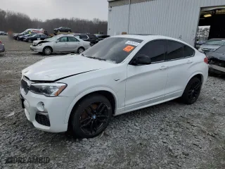 2017 BMW X4 M40i with VIN 5UXXW7C55H0U25737, listed as a Copart auction lot 46354555 with 0 mi miles and Salvage Title. Bid and sale history available at carsss.com. Image 1.