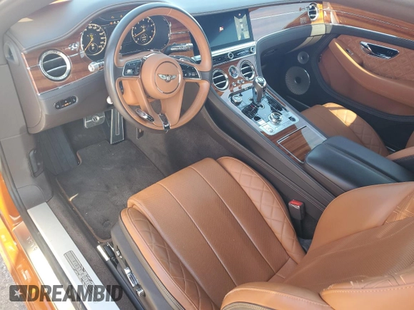2020 Bentley Continental GT First Edition with VIN SCBCG2ZG6LC076719, listed as a Copart auction lot 42977755 with 21,017 mi miles and Salvage title. Bid and sale history available at DreamBid. Image 8.