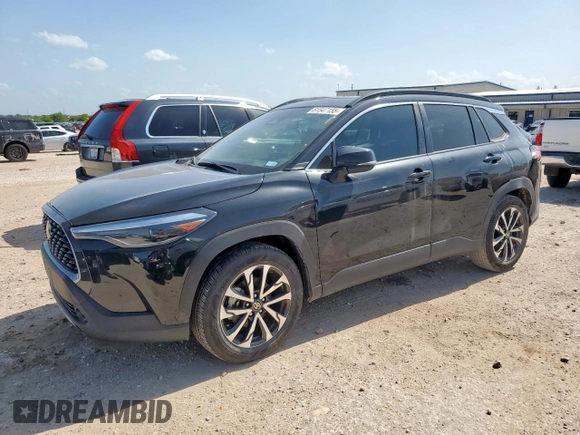 2023 Toyota Corolla Cross XLE with VIN 7MUDAAAG2PV072301, listed as a Copart auction lot 61547155 with 25,017 mi miles and Salvage title. Bid and sale history available at DreamBid. Image 1.