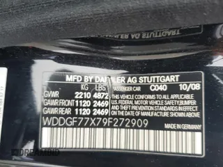2009 Mercedes-Benz C 63 AMG with VIN WDDGF77X79F272909, listed as a Copart auction lot 53105275 with 164,283 mi miles and Clean Title. Bid and sale history available at DreamBid. Image 12.