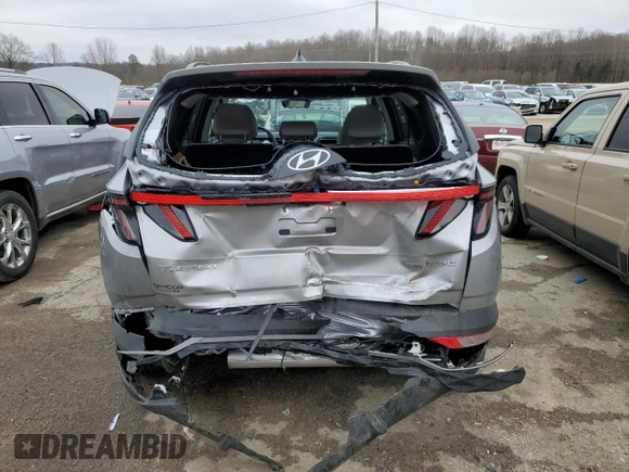 2024 Hyundai Tucson SEL Convenience with VIN KM8JCCD14RU203975, listed as a Copart auction lot 44307475 with 7,528 mi miles and Salvage Title. Bid and sale history available at carsss.com. Image 6.