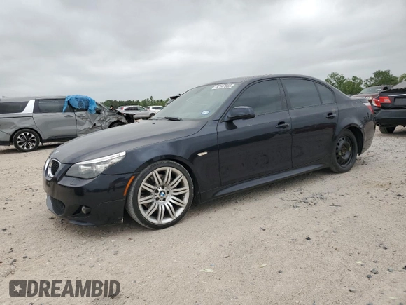 2010 BMW 5 Series 550i with VIN WBANW5C50ACT57345, listed as a Copart auction lot 52147555 with 118,863 mi miles and Clean Title. Bid and sale history available at DreamBid. Image 1.