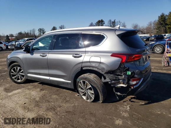 2019 Hyundai Santa Fe Limited with VIN 5NMS53ADXKH007943, listed as a Copart auction lot 43083635 with 81,916 mi miles and Salvage Title. Bid and sale history available at carsss.com. Image 2.