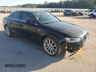 2014 Audi A4 Premium Plus with VIN WAUEFAFLXEN015186, listed as a Copart auction lot 81323784 with 80,198 mi miles and Salvage Title. Bid and sale history available at carsss.com. Image 4.