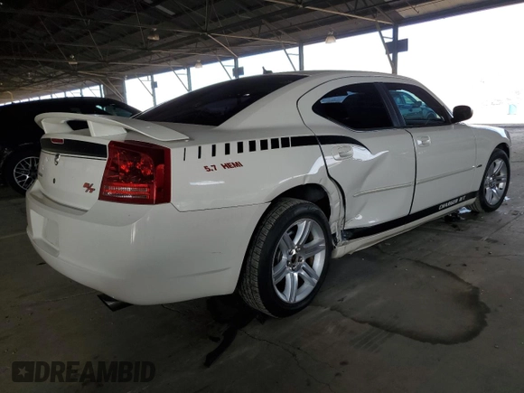 2008 Dodge Charger R/T with VIN 2B3LA53H38H328627, listed as a Copart auction lot 51290735 with 66,159 mi miles and Salvage Title. Bid and sale history available at carsss.com. Image 3.