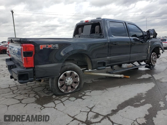 2024 Ford Super Duty F-250 SRW XL with VIN 1FT8W2BT9REE45485, listed as a Copart auction lot 49457685 with 21,713 mi miles and Salvage Title. Bid and sale history available at carsss.com. Image 3.