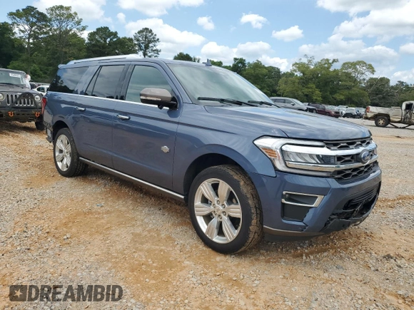2023 Ford Expedition Max King Ranch with VIN 1FMJK1N88PEA01019, listed as a Copart auction lot 56015515 with 51,976 mi miles and Salvage title. Bid and sale history available at DreamBid. Image 4.