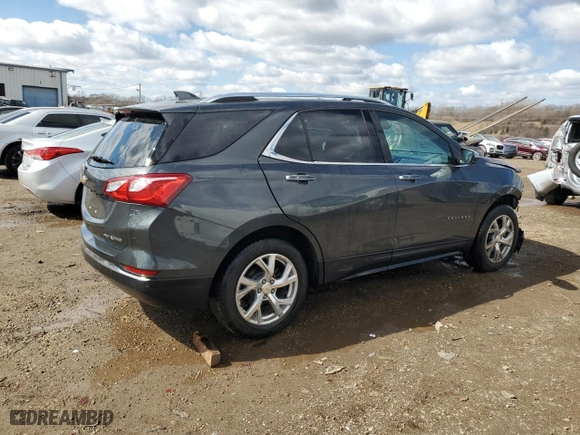2018 Chevrolet Equinox Premier with VIN 2GNAXVEV0J6321621, listed as a Copart auction lot 50005125 with 110,061 mi miles and Salvage Title. Bid and sale history available at carsss.com. Image 3.