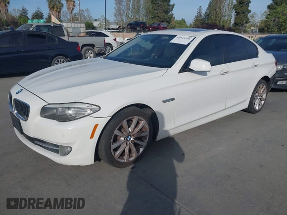 2011 BMW 5 Series 528i with VIN WBAFR1C51BC740734, listed as a IAAI auction lot 42035705 with 134,691 mi miles and . Bid and sale history available at carsss.com. Image 2.
