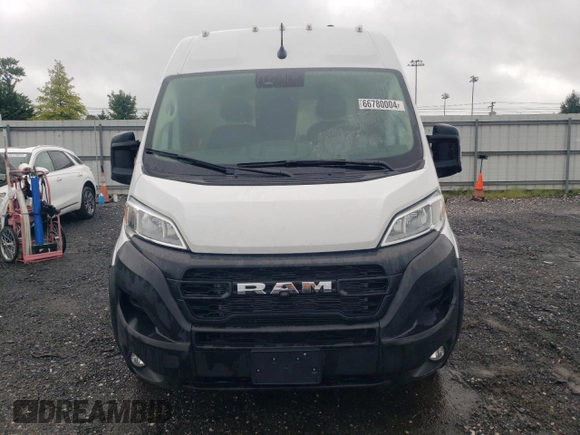 2023 Ram ProMaster Cargo with VIN 3C6MRVJG8PE532461, listed as a Copart auction lot 66780004 with 10,808 mi miles and Salvage Title. Bid and sale history available at DreamBid. Image 5.