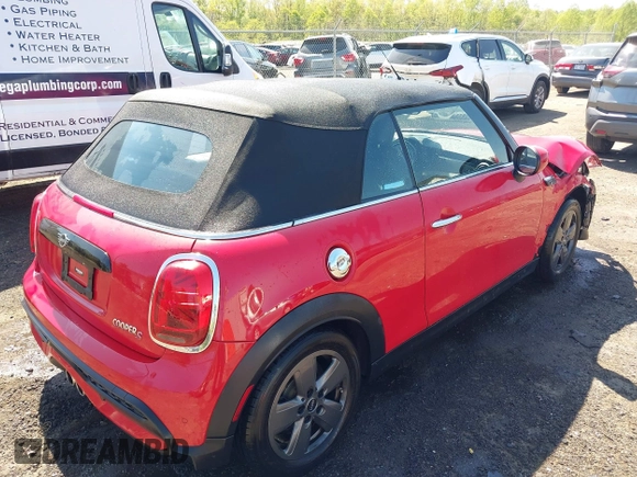 2022 MINI Convertible Cooper S with VIN WMW43DL0XN3P17472, listed as a IAAI auction lot 42050605 with 15,494 mi miles and . Bid and sale history available at DreamBid. Image 4.