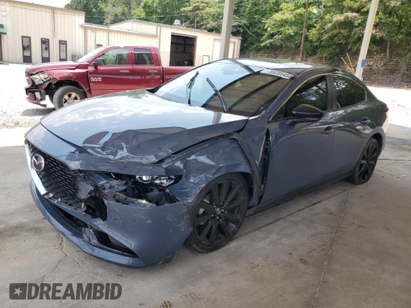 2022 Mazda 3 Carbon Edition with VIN 3MZBPACL0NM318475, listed as a Copart auction lot 59286455 with 27,327 mi miles and Salvage title. Bid and sale history available at DreamBid. Image 1.