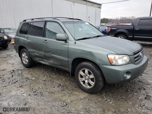2004 Toyota Highlander with VIN JTEDP21A740020991, listed as a Copart auction lot 47089735 with 183,387 mi miles and Salvage Title. Bid and sale history available at carsss.com. Image 4.