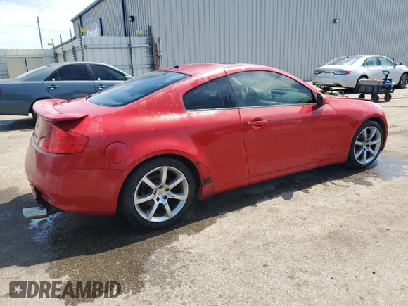 2004 Infiniti G35 w/Leather z VIN JNKCV54EX4M817054, wystawiony jako Copart lot #58021365 z przebiegiem Nie podano mil oraz Szkoda całkowita • Salvage title. Historia ofert i sprzedaży dostępna na DreamBid. Obrazek 3.