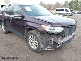 2018 Chevrolet Traverse LT Cloth with VIN 1GNEVGKW7JJ269861, listed as a IAAI auction lot 41954534 with 96,022 mi miles. Bid and sale history available at carsss.com. Image 1.